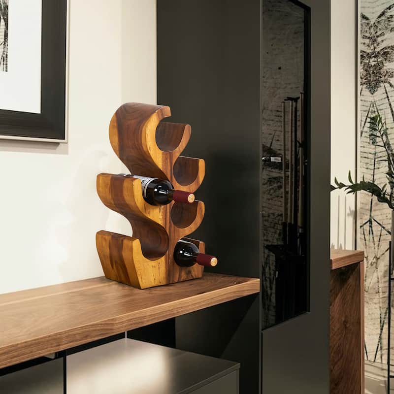 Greenage Suarwood Tree Shaped Wine Rack Freestanding Wine Storage