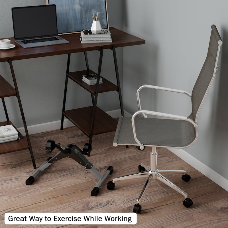 Wakeman Fitness Portable Under Desk Exercise Bike - Large