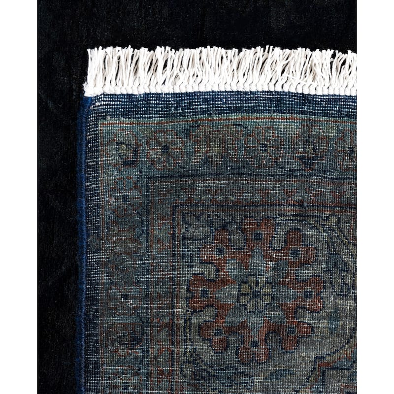 Overdyed One-of-a-Kind Hand-Knotted Area Rug - Black - 4' 3" x 6' 1"