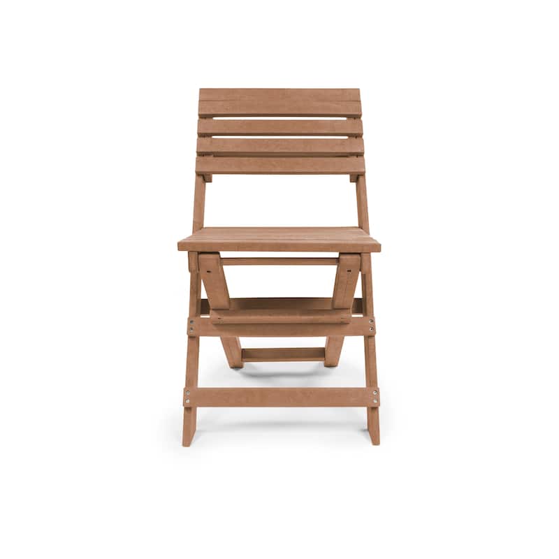 Las Cabos Fully Assembled All-Weather Recycled HDPE Outdoor Folding Bistro Chair