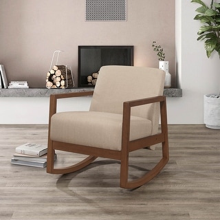 Modern Accent Rocking Chair with Plush Cushion - Bed Bath & Beyond ...