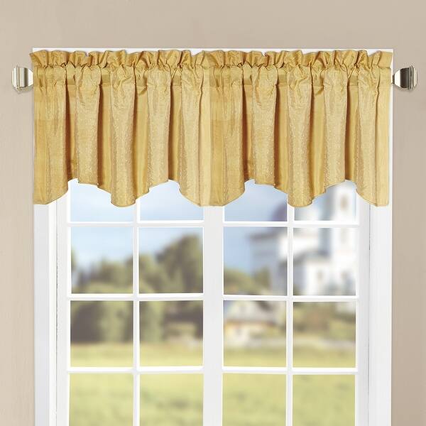 slide 1 of 11, Marquesa Dots Embroidery Silk Blended 2 Piece Valance Set - 46" x 19"