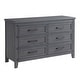preview thumbnail 4 of 4, Soho Baby Ellison 6 Drawer Dresser Ash Gray