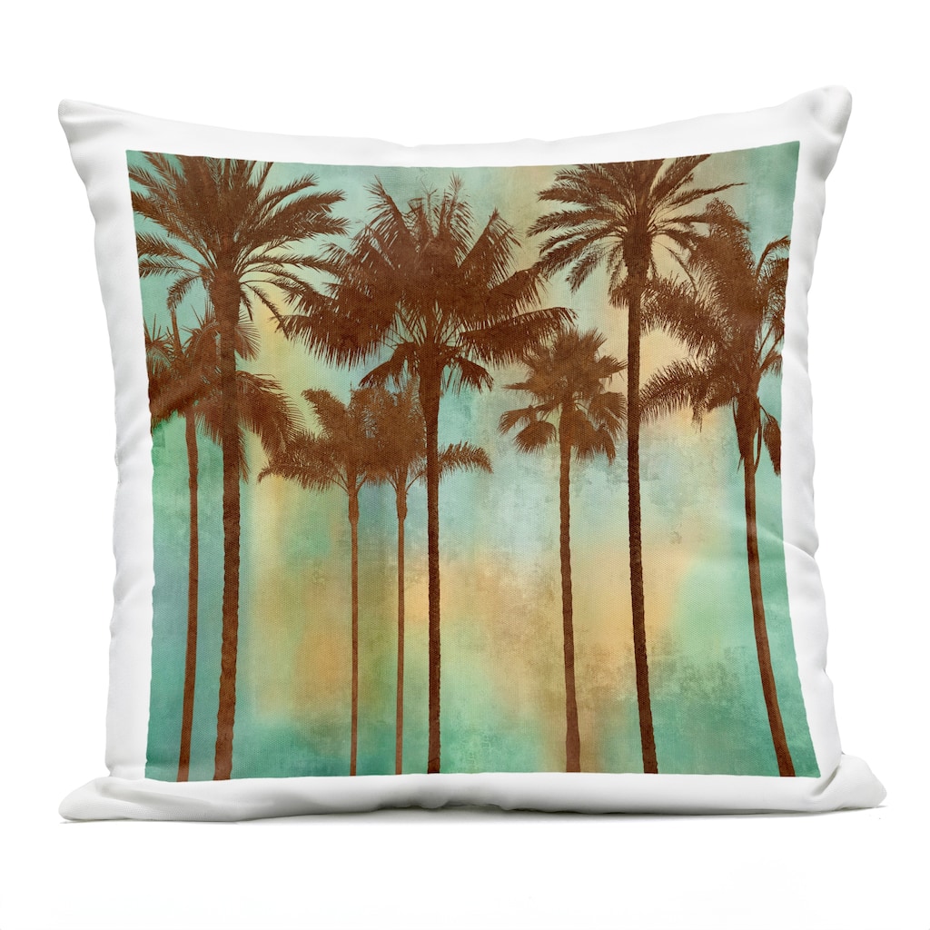 Stupell Palm Trees over Gradient Printed Outdoor Throw Pillow Design by John Seba