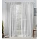 preview thumbnail 12 of 26, ATI Home Belgian Sheer Hidden Tab Top Curtain Panel Pair 50x84 - Silver