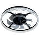 preview thumbnail 11 of 20, 19" RGB Flush Mount Ceiling Fan with Remote, Bladeless Crystal Design, 6-Speed DC Motor, Dimmable LED for Bedroom & Living Room