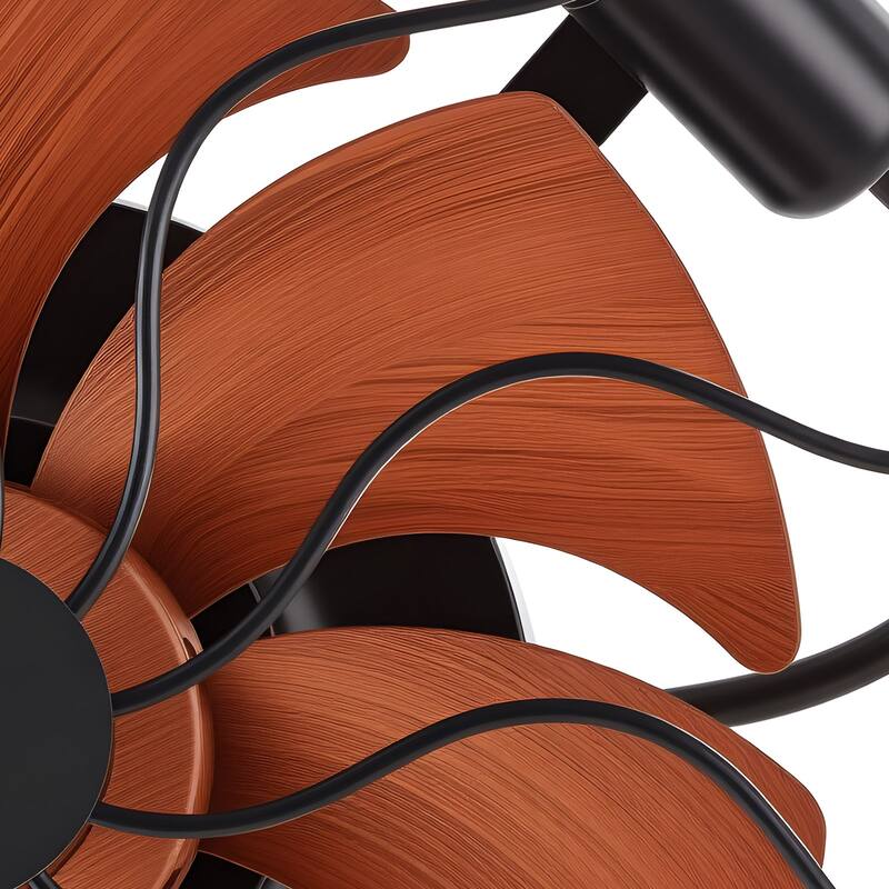 21 Inch Wall Mounted Fan with Light Remote 6 Speed E26 Socket No Bulb