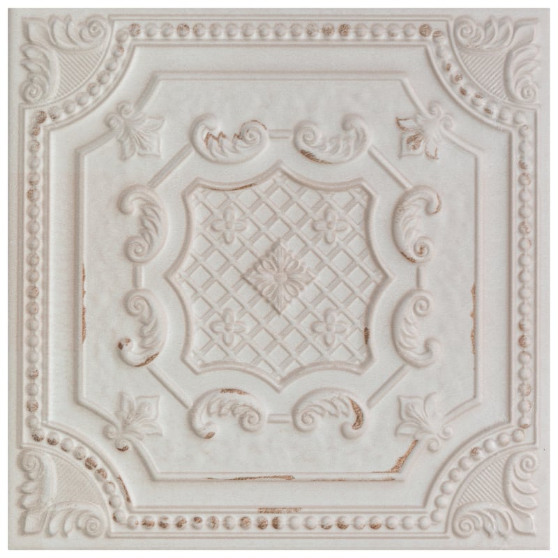 Merola Tile Fitz White 8" x 8" Ceramic Wall Tile