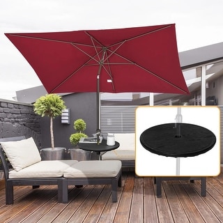 20 Inch Round Umbrella Table Tray, Portable Tabletop for Pool, Patio
