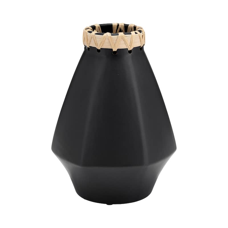 Sagebrook Home Neutral Textured Ceramic Artisan Vase - Timeless Decor Piece