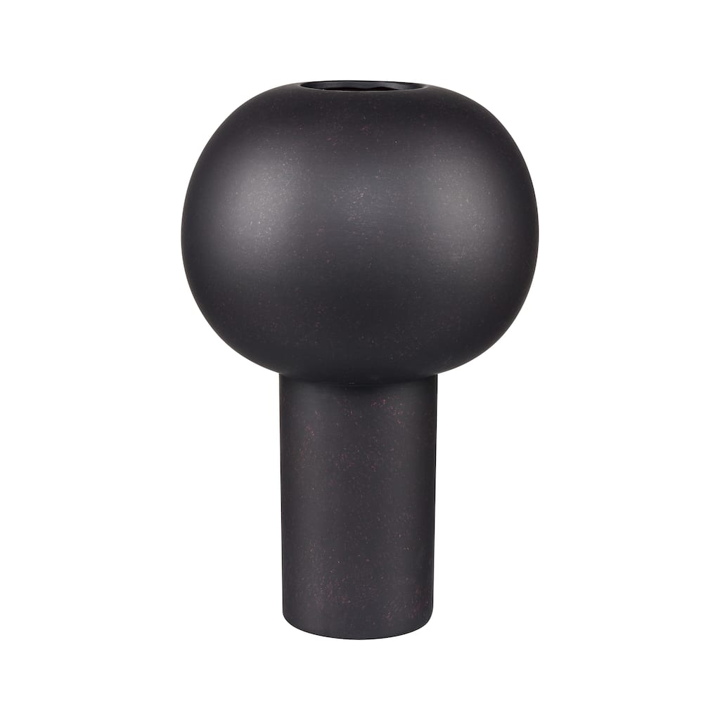 Elk Home Hawking Black Earthenware 10 Inch Wide Vase