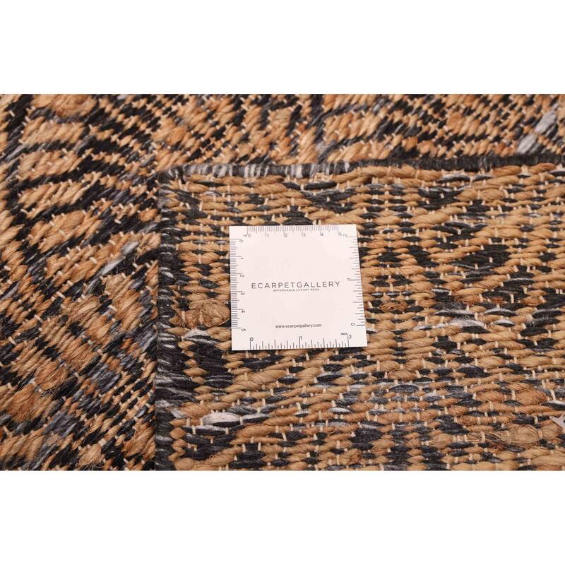 ECARPETGALLERY Flat-Weave Palas Denizli Tan Jute, Rayon Kilim - 5'3 x 7'7