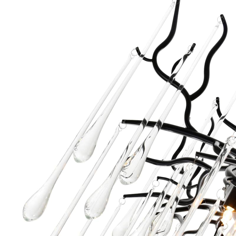 Anita 12 Light Chandelier With Black Finish
