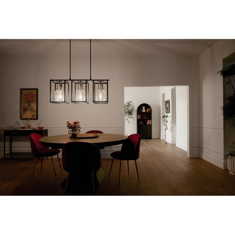 Kichler Lighting Kitner 3-Light Chandelier Natural Brass