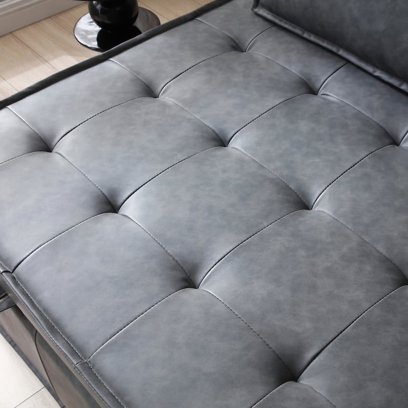 Multipurpose Faux Leather Ottoman Lazy Sofa