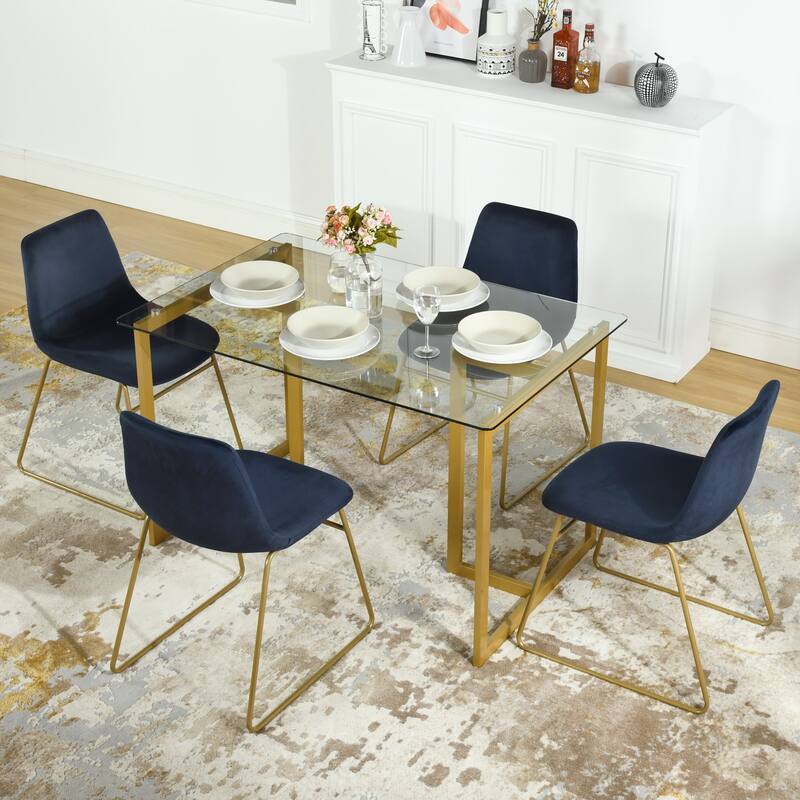 Homy Casa 55'' W Rectangular Transparency Dining Table