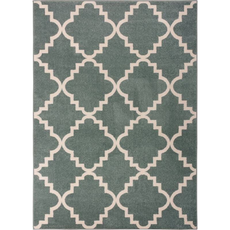 Well Woven Bright Trendy Twist Iron Trellis Lattice Contemporary Moroccan Geometric Entryway Mat Area Rug (2'3 x 3'11)