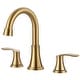 preview thumbnail 15 of 40, WOWOW 8 in. Widespread Double Handle Bathroom Faucet with Pop Up Drain Brushed Gold