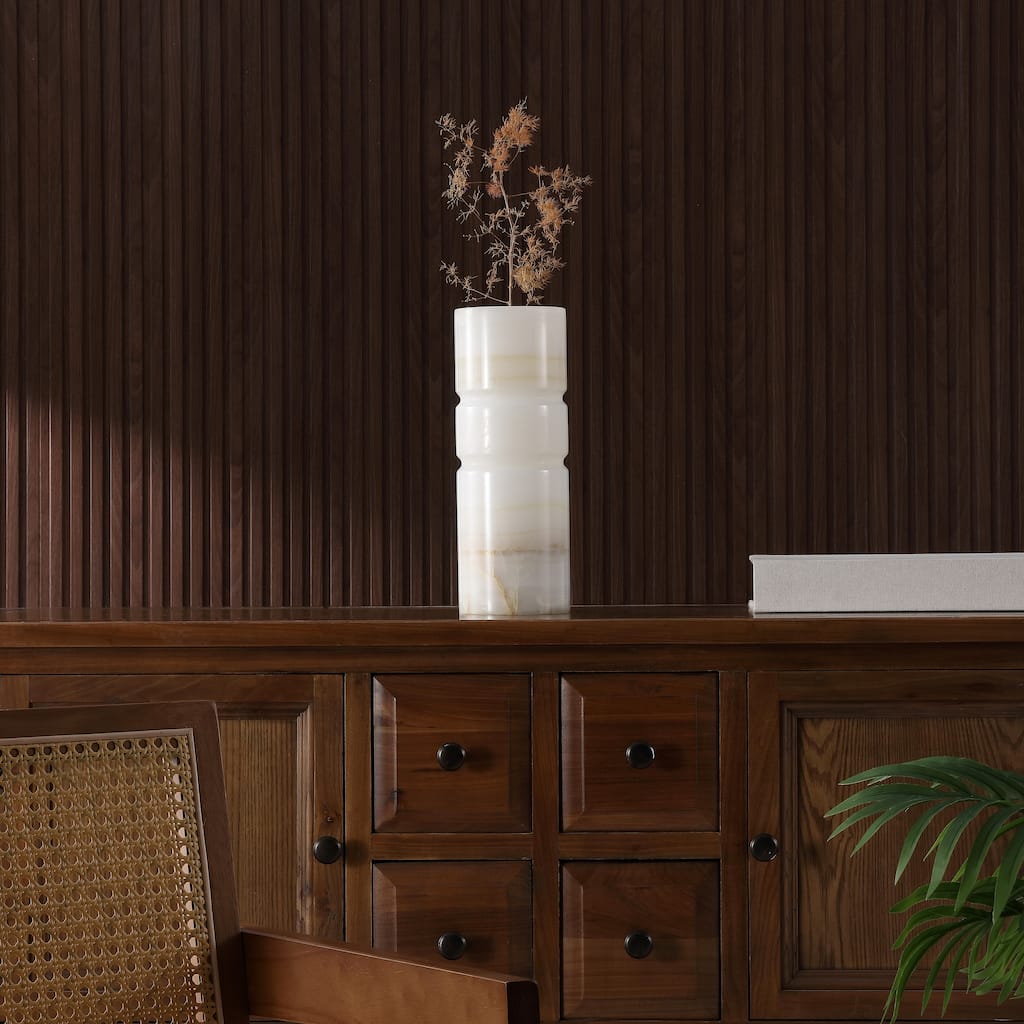 SAFAVIEH Home Kavo 11.8-inch White/Ivory/Rust Jade Vase