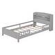 preview thumbnail 6 of 10, Wood Twin Platform Bed with LED Light, Storage, Guardrail - Classic Style