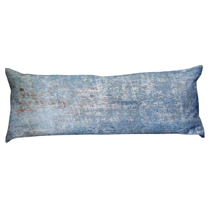 StyleCraft Norman Wyatt Home - Distressed Blues - Designer Down Filled Pillow - 14 x 36 x 6