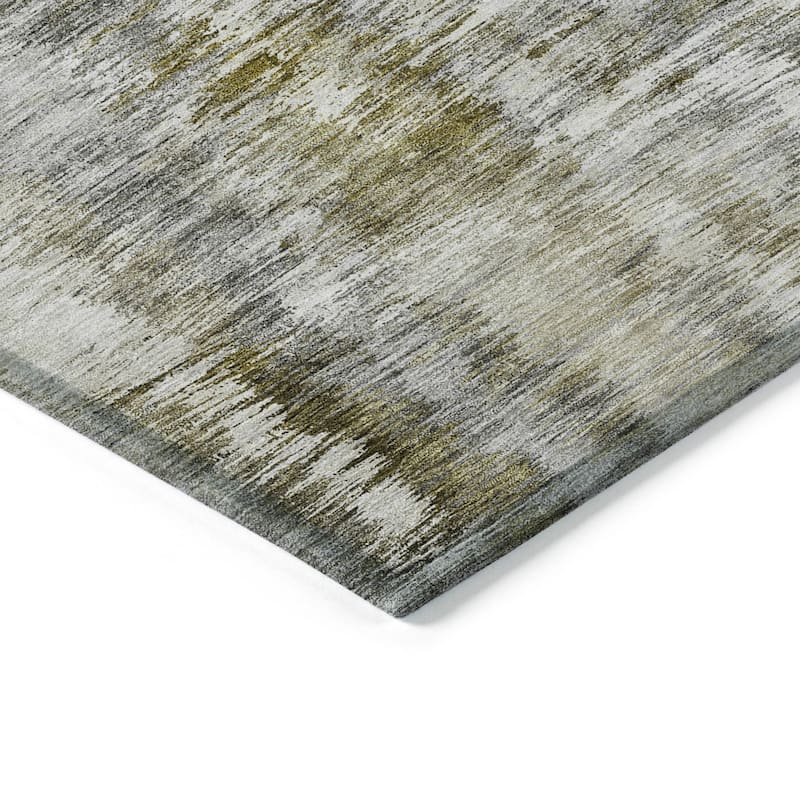 Machine Washable Indoor/ Outdoor Chantille Solid Abstract Rug