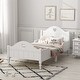 preview thumbnail 3 of 6, White Solid Wood Macaron Twin Size Toddler Platform Bed
