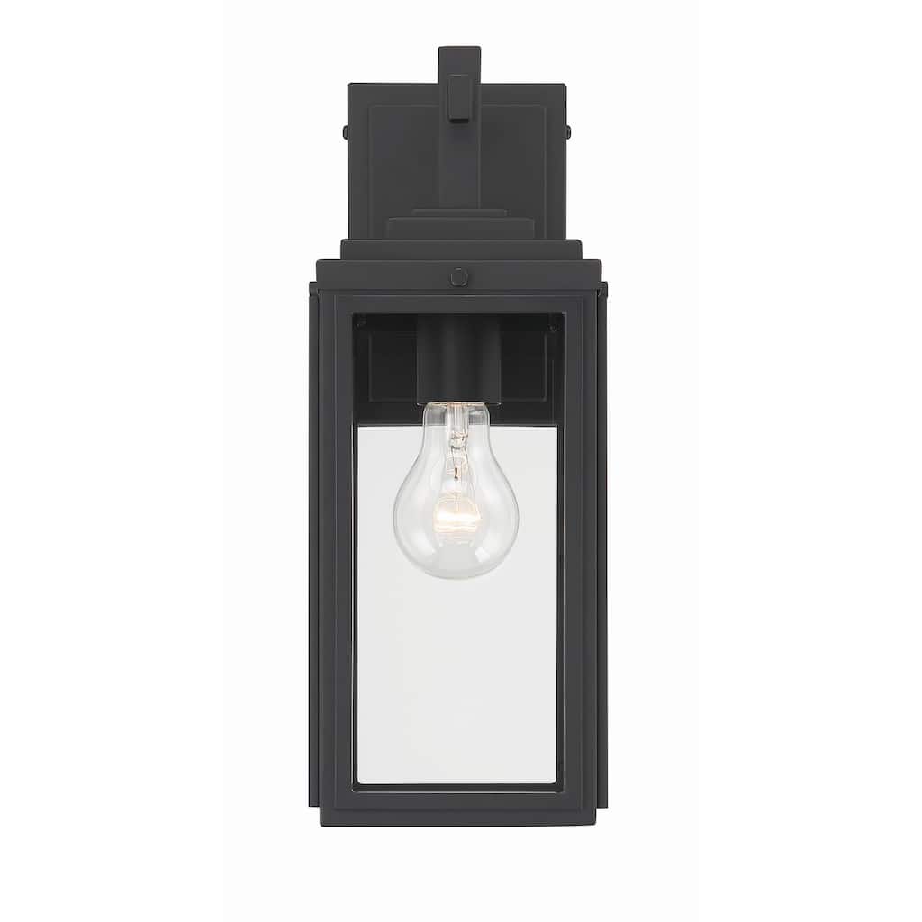 Byron 1 Light Matte Black Outdoor Wall Mount - 5.25"W x 14"H x 6.75"D