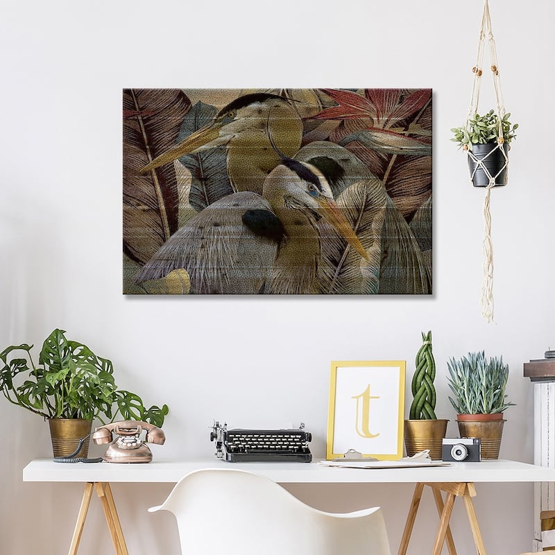 Two to Tango Print On Wood by Steve Hunziker - Multi-Color