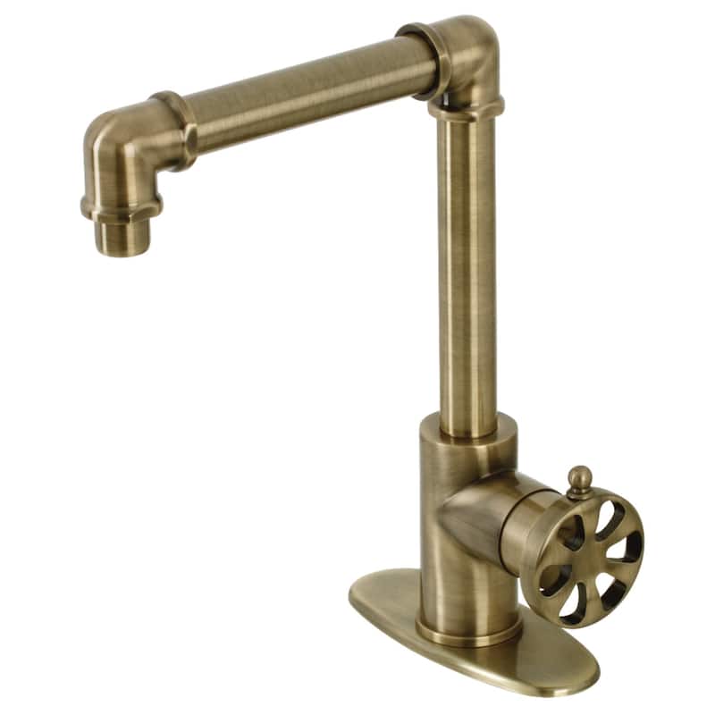 Kingston Brass Belknap 1.2 GPM Deck Mounted Single Hole Bathroom - Antique Brass