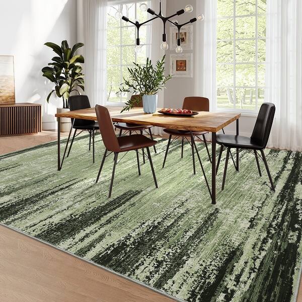 Washable Area Rugs for Living Room Modern Abstract Rug Non Slip Non Shedding Stain Resistant Carpet