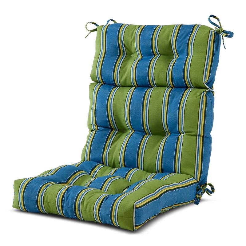 Cayman Stripe 22-inch x 44-inch Outdoor High Back Chair Cushion (Cushion Only)