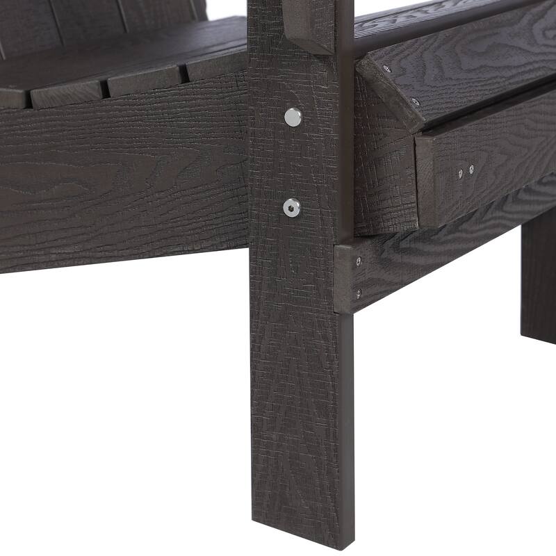 Seaton Folding Poly Adirondack Chair with Pull-out Ottoman