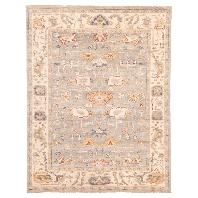 ECARPETGALLERY Hand-knotted Jules Serapi Grey Wool Rug - 7'10 x 9'10