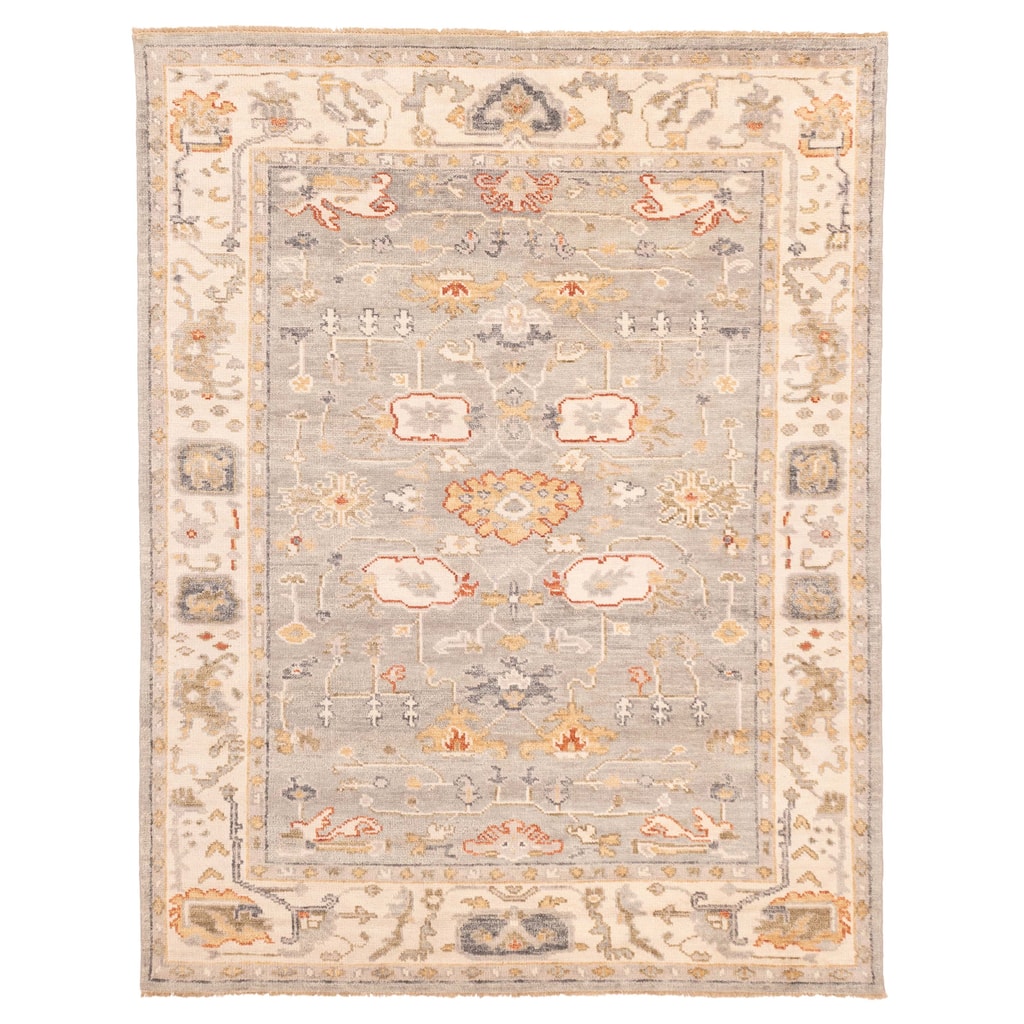 ECARPETGALLERY Hand-knotted Jules Serapi Grey Wool Rug - 7'10 x 9'10