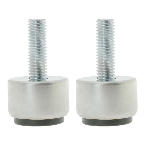 M8 x 25 x 25mm Furniture Leveling Feet Adjustable Leveler Floor Protector Round Base for Table Desk Leg 2pcs