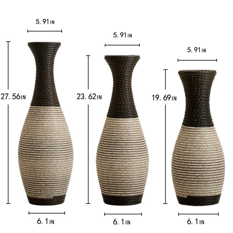 Home Decorative PVC Floor Vase (Set of 3)