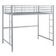 preview thumbnail 3 of 4, Walker Edison Abner Silver Metal Full Size Loft Bed