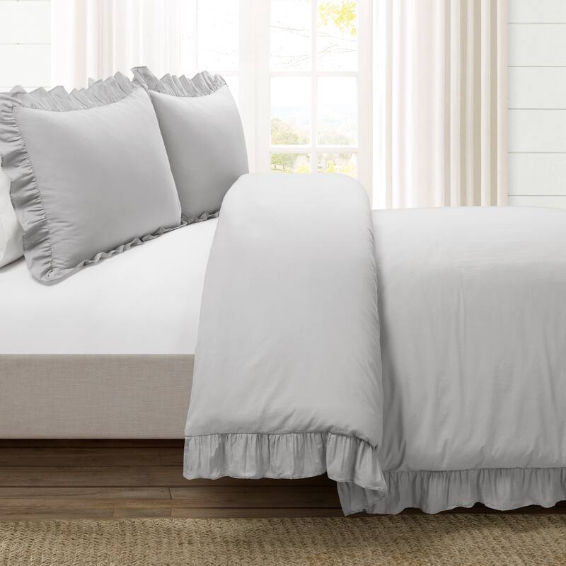 Lush Decor Reyna 3 Piece Cotton Duvet Set