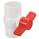 preview thumbnail 5 of 3, 1-1/2" UPVC Ball Valve Compact T-Handle for Irrigation Water Treatment, White