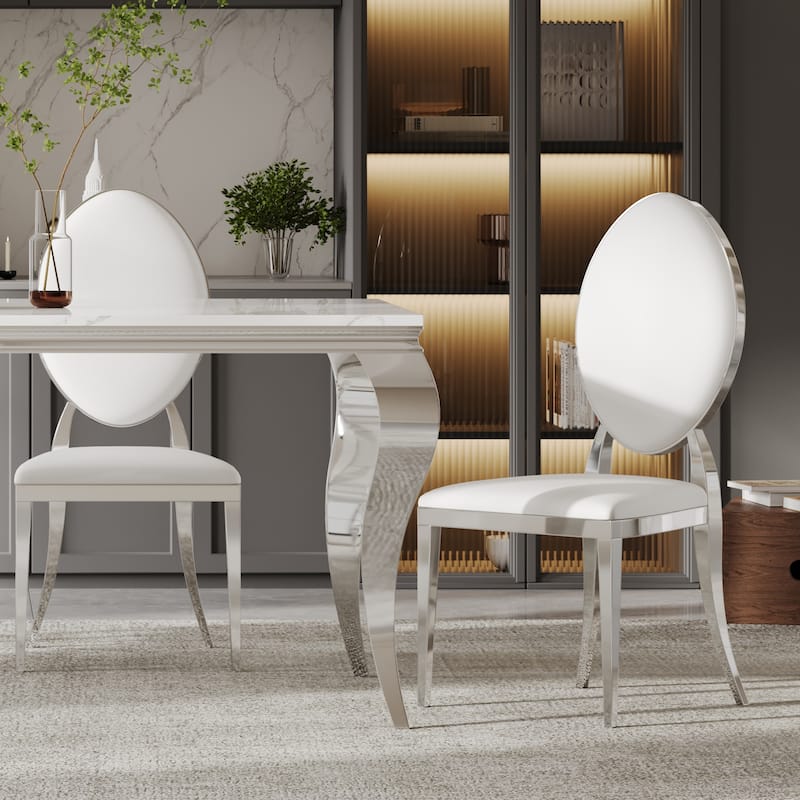 Leatherette Dining Chair Set Of 2