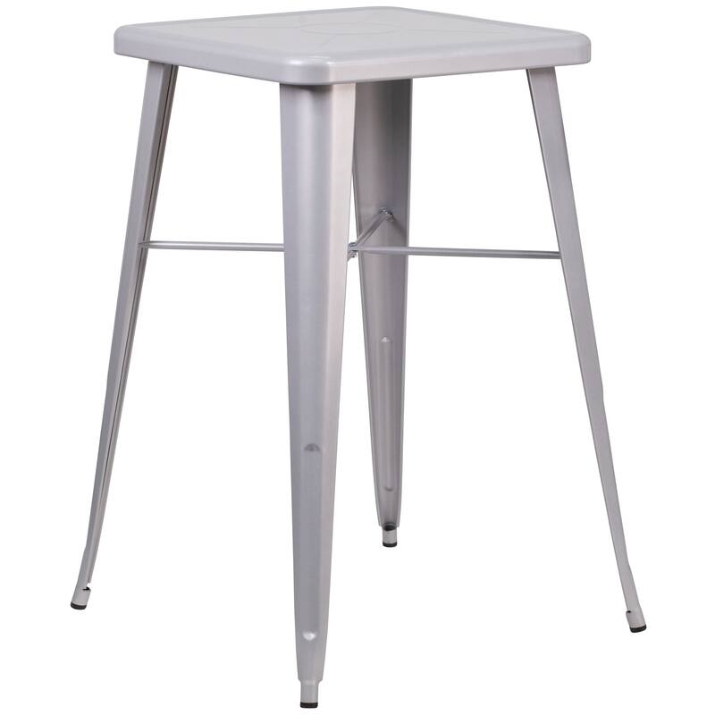 23.75'' Square Metal Indoor-Outdoor Bar Height Table