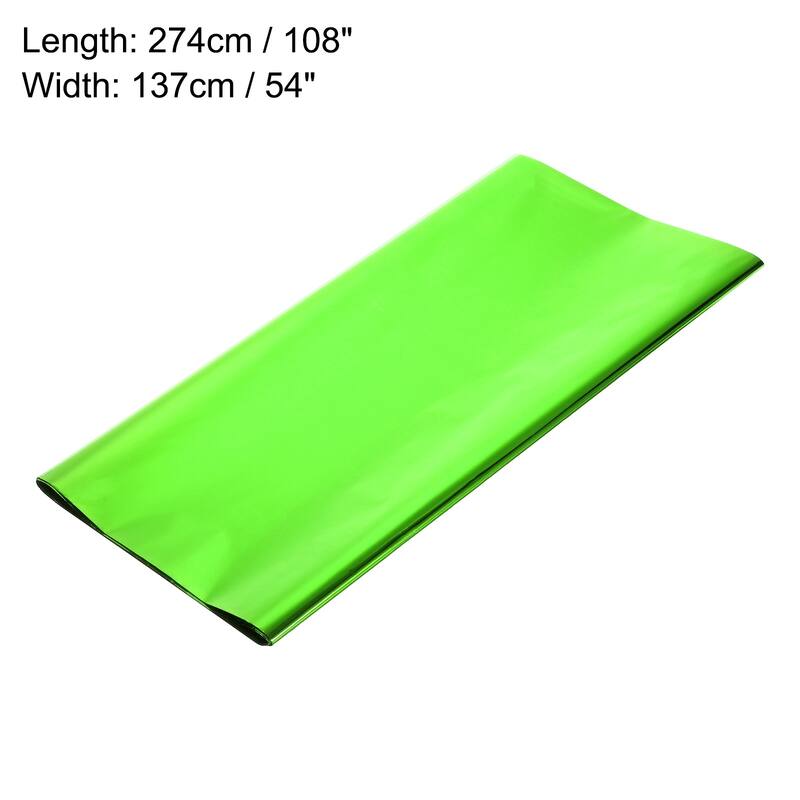 2 Pack Disposable Plastic Tablecloths 54x108" Shiny Table Covers - Green