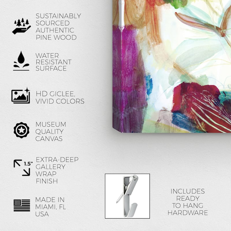 Wynwood Studio Canvas Abstract Green Amazonia I White and Modern & Contemporary Wall Art Canvas Print