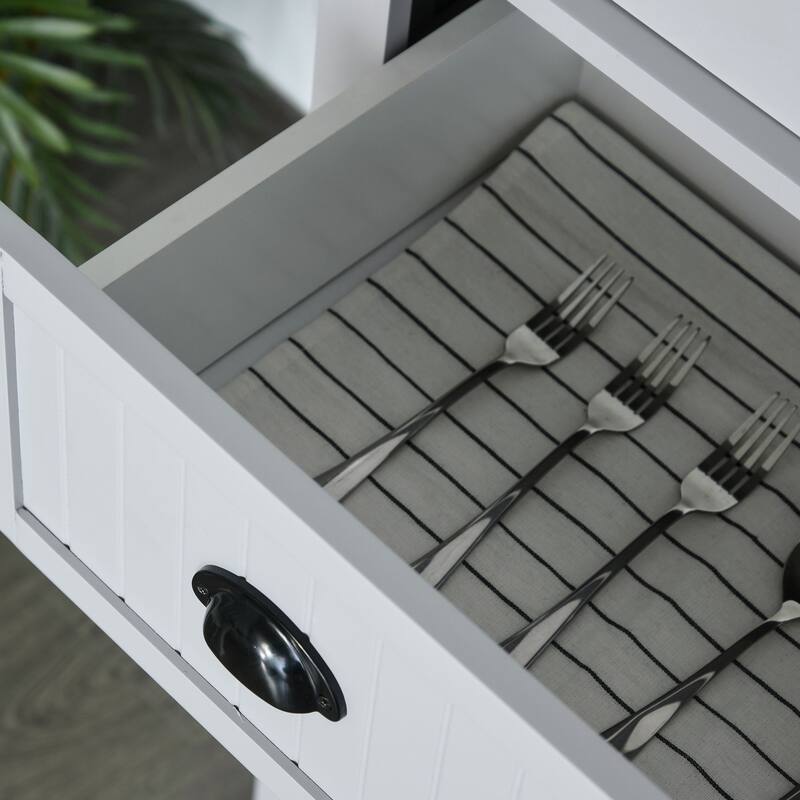 Tall Kitchen Pantry Storage Cabinet with Drawer and Adjustable Shelves for Bathroom or Hallway Use - 30" W x 15.75" D x 72"H