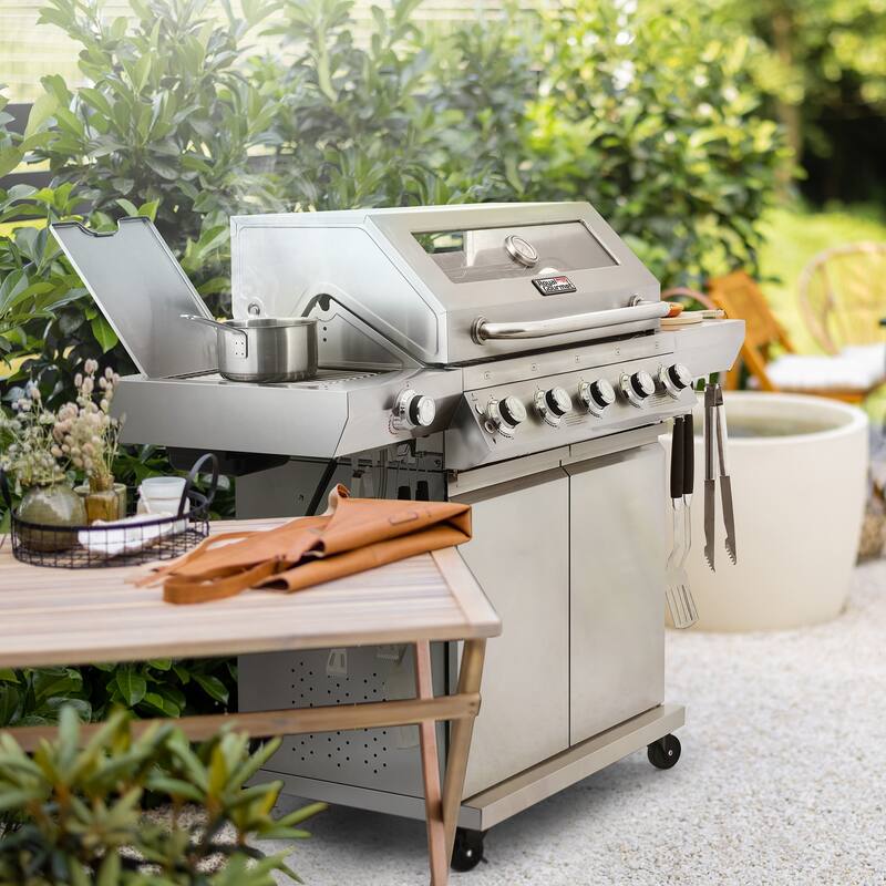 Royal Gourmet Deluxe Stainless Steel 5-Burner Gas Grill