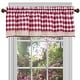 preview thumbnail 5 of 11, Buffalo Check Gingham Kitchen Curtain Valance, 58x14 Inches Red