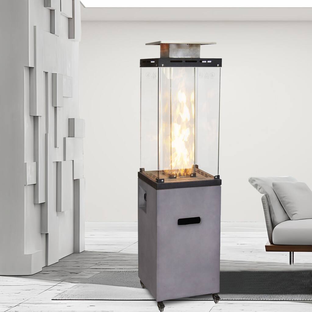 Height Outdoor Propane Gas Fire Heater With Tempered Glass