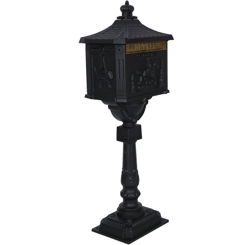 Cast Aluminum Mail Boxes for House with Post Rustproof Mailbox