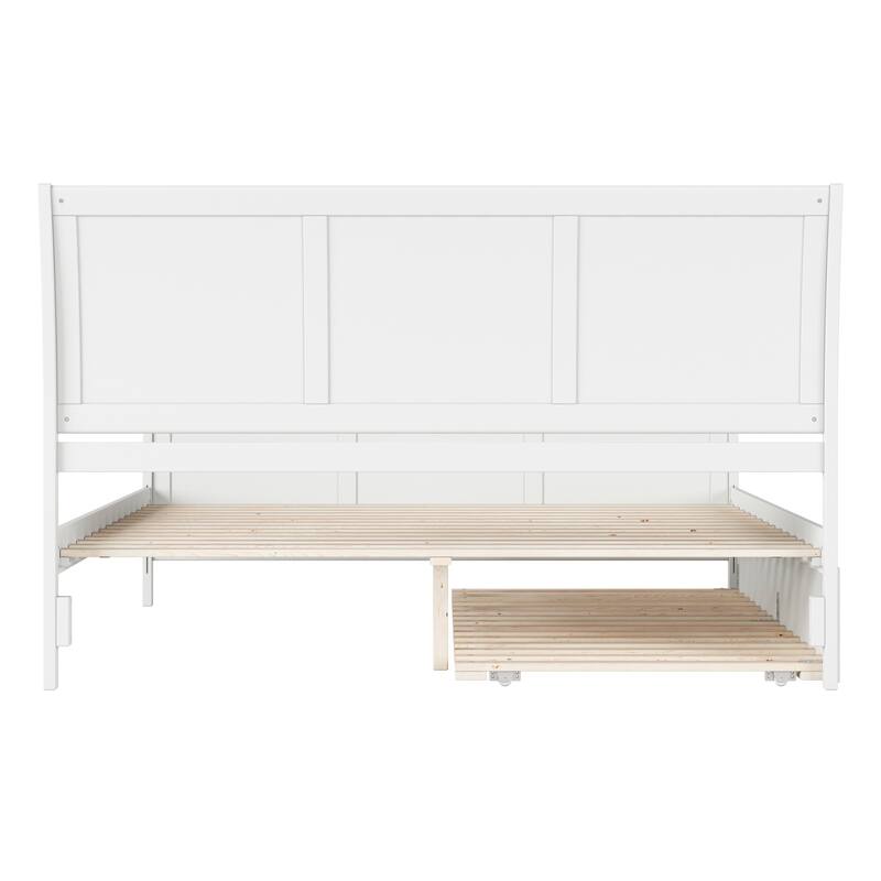 Portland Solid Wood Platform Bed with Matching Footboard and Trundle
